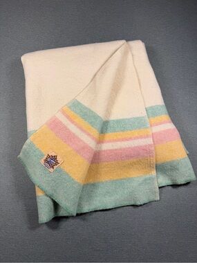 Vintage Ayer’s Pure Wool Striped Throw
